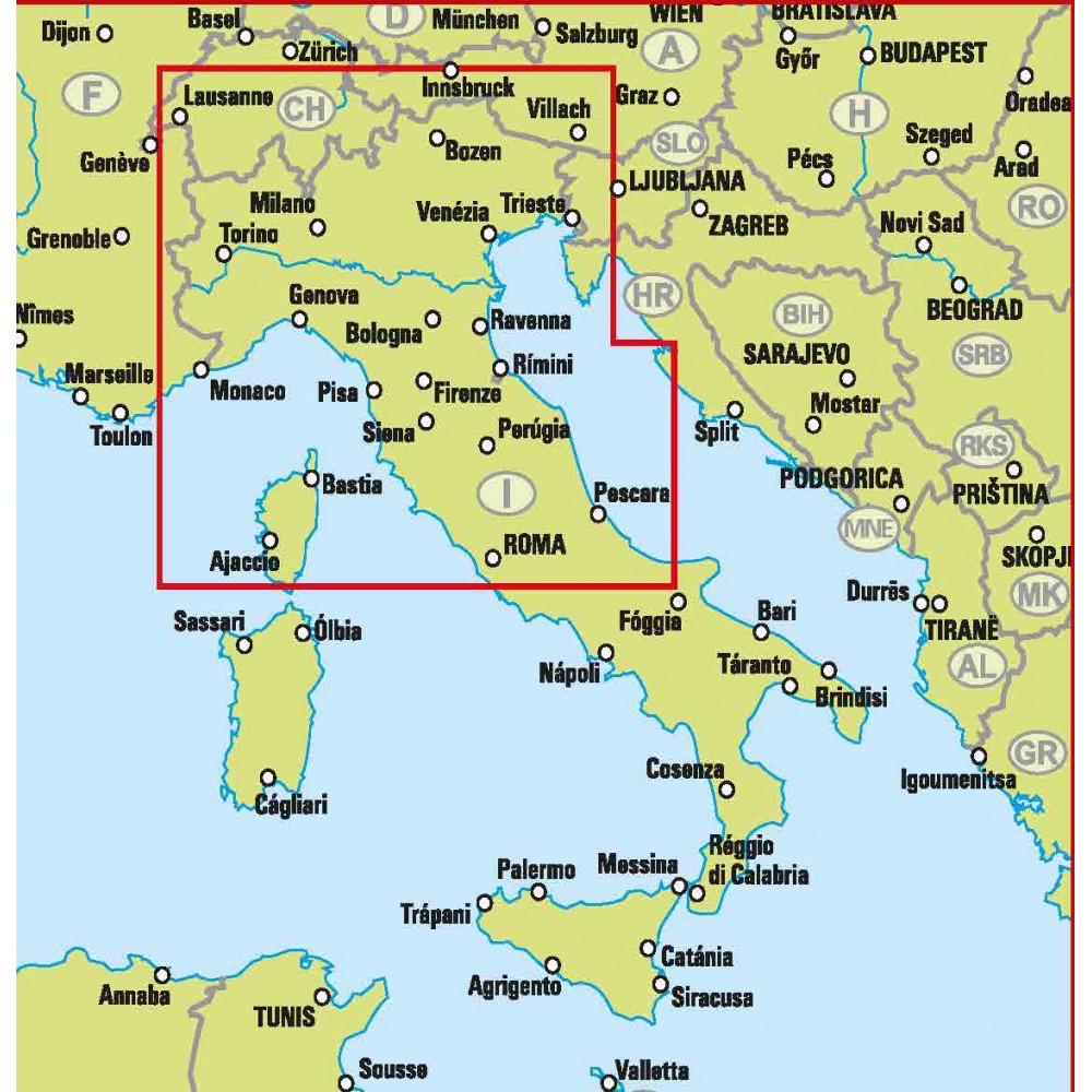 nordöstra italien karta Köp Norra Italien EasyMap med snabb leverans   Kartbutiken.se