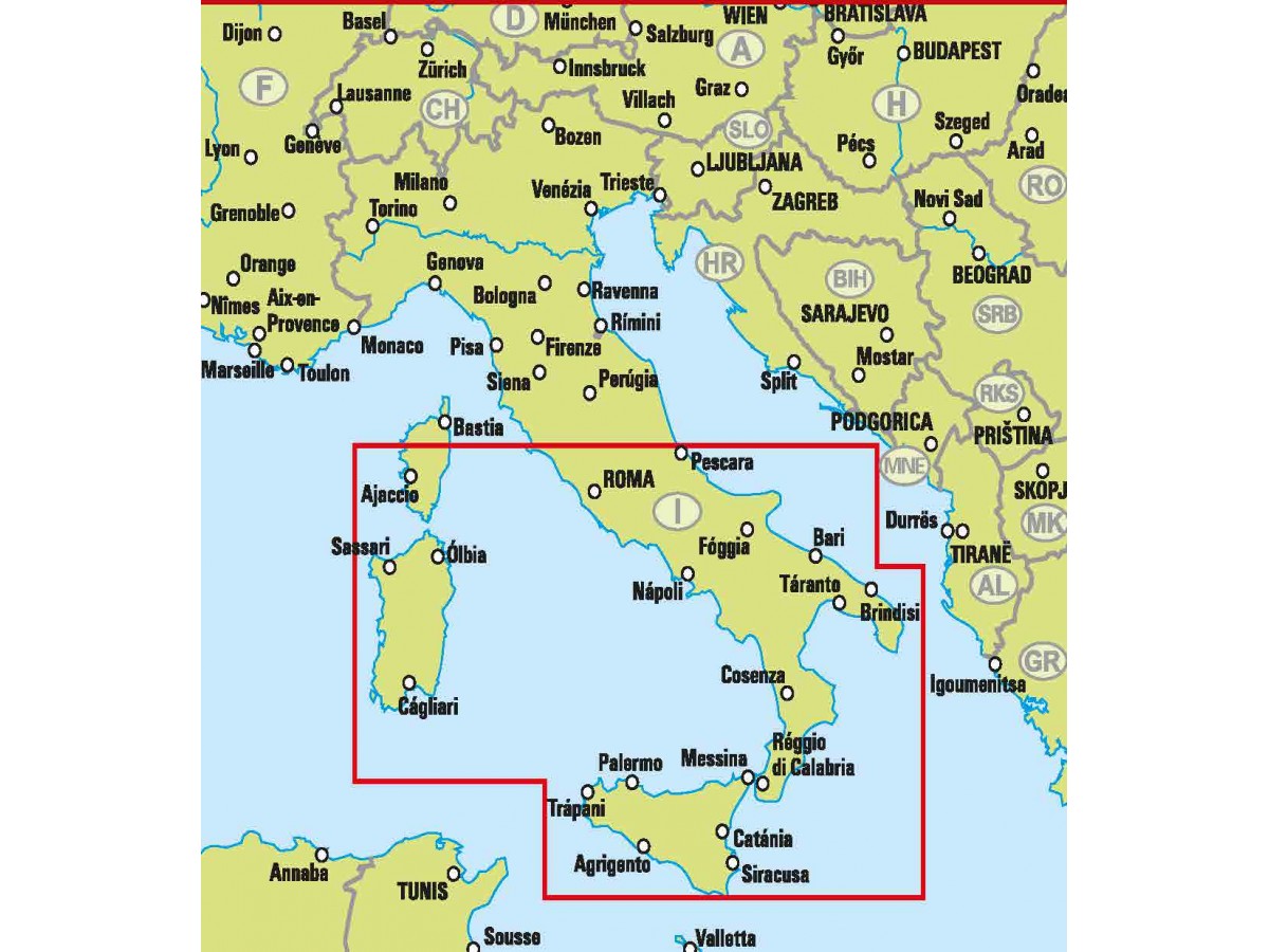 karta över södra italien Köp Södra Italien EasyMap med snabb leverans   Kartbutiken.se
