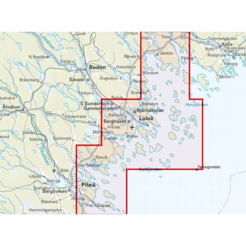 Köp Luleå & Piteå skärgård Calazo Karta med snabb leverans 