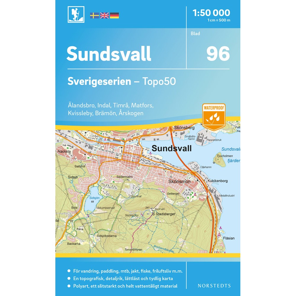 Köp 96 Sundsvall Sverigeserien 1:50 000 med snabb leverans 