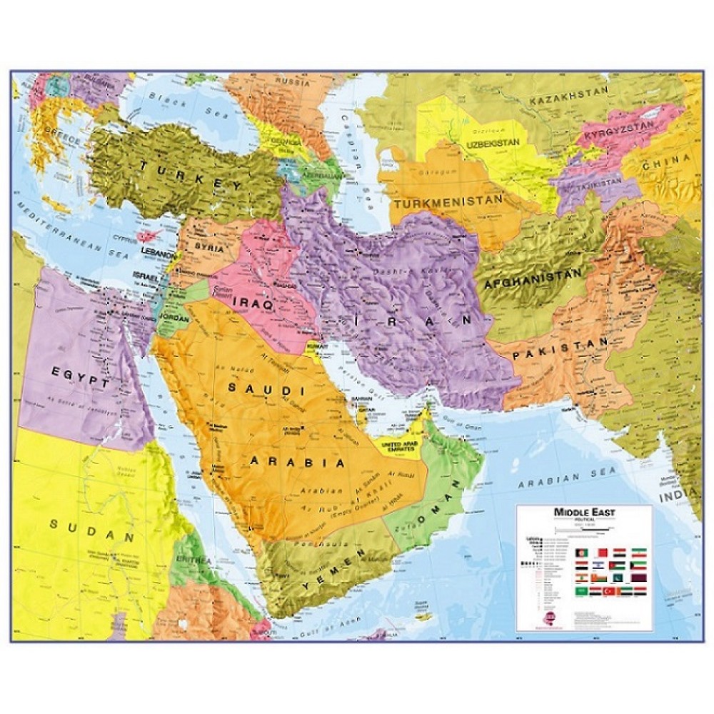 mellanöstern karta Köp Mellanöstern Maps International 1:4,35milj POL med snabb 