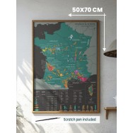 Scratch off Wine map France