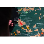 Scratch off Wine map France