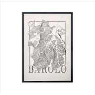 Vinkarta Barolo 50x70cm