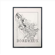 Vinkarta Bordeaux 50x70cm