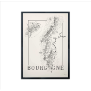 Vinkarta Bourgogne 50x70cm