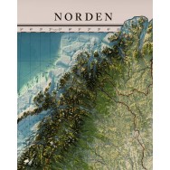 Sverigekarta - Norden väggkarta Mapbits