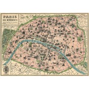 Paris Map, 70x50cm poster