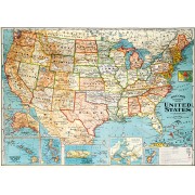 USA map 50x70cm poster